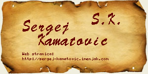Sergej Kamatović vizit kartica